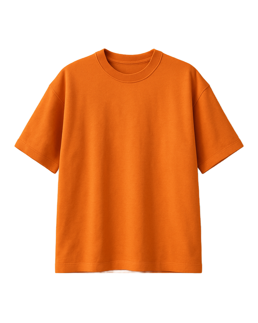 Kommarthi Essentials-Orange Classic Oversized Tee